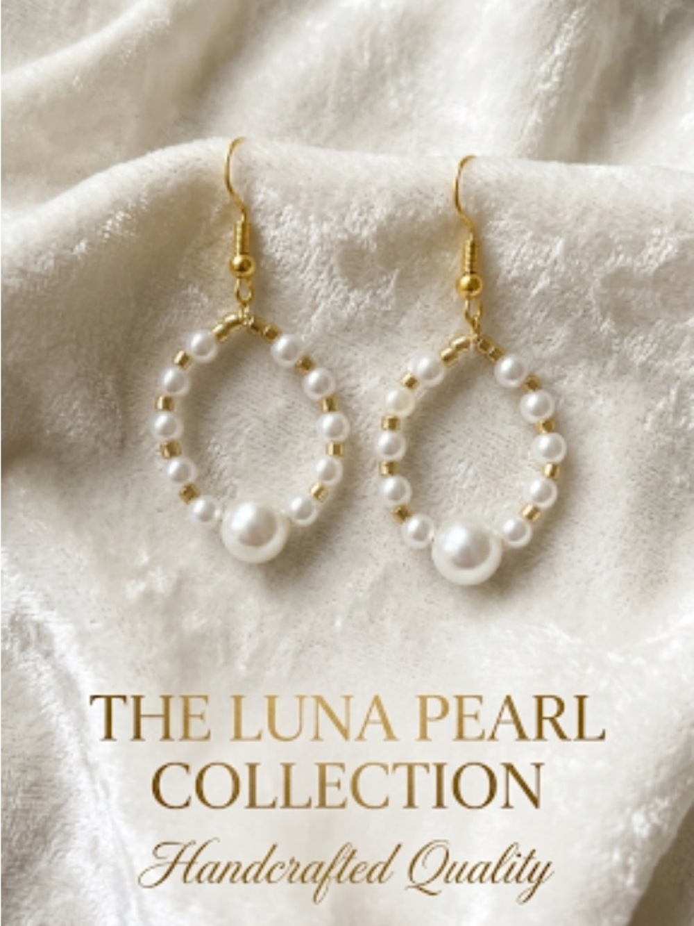 ❤️ Dainty Gold & White Pearl Drop Earrings